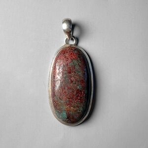 Oval Red & Green Nundorite Pendant